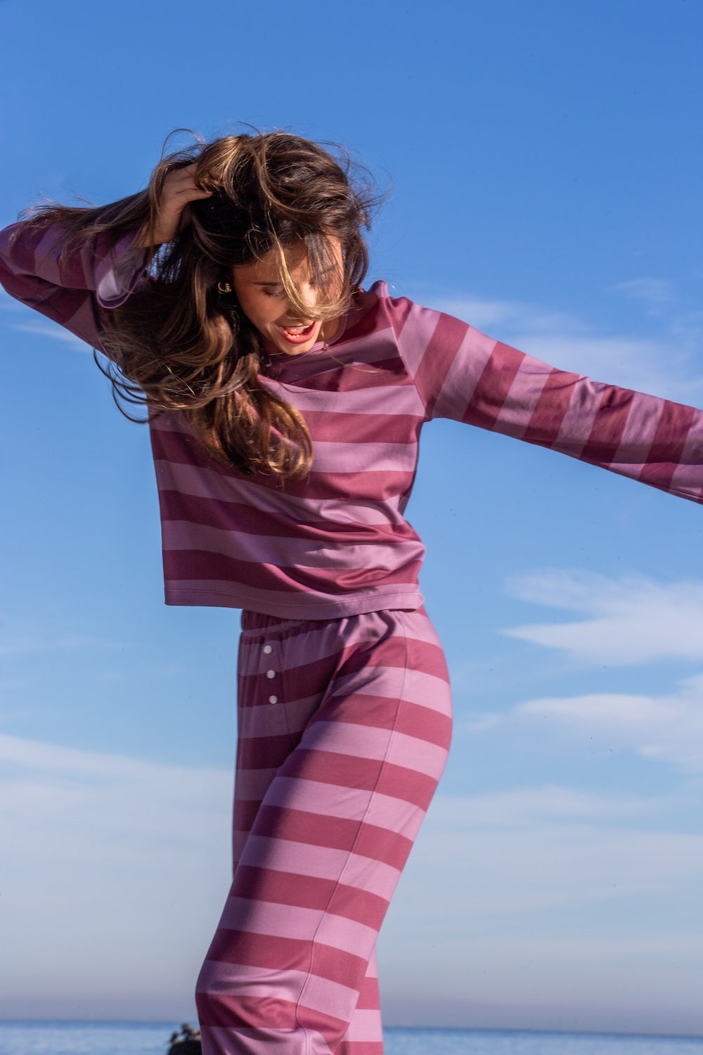 MULBERRY STRIPED SET